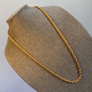 30” Gold-tone Twist Statement Necklace
